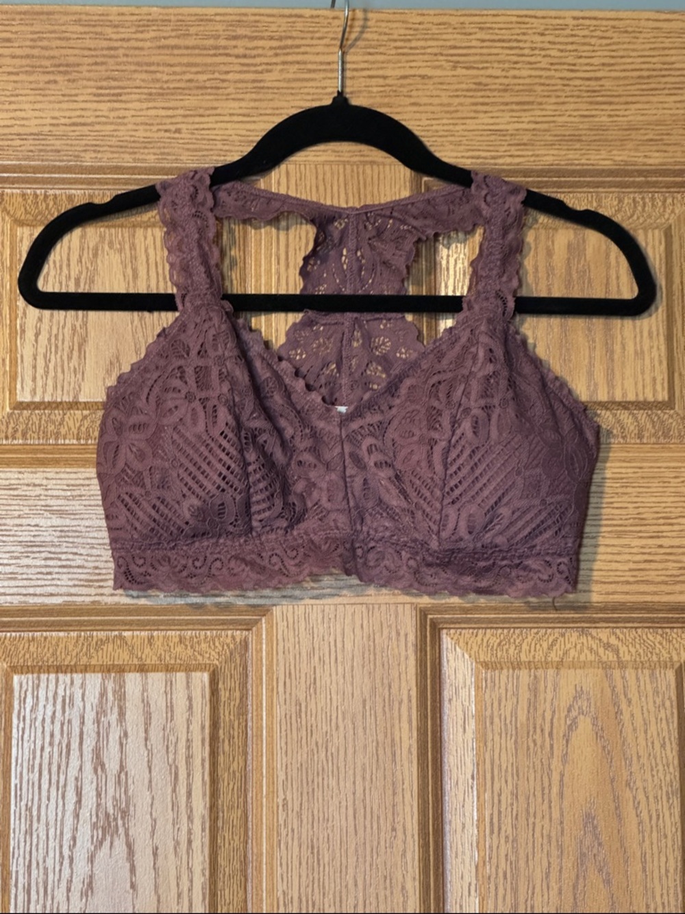 Maurices Dusty Mauve Lace Racerback Bralette